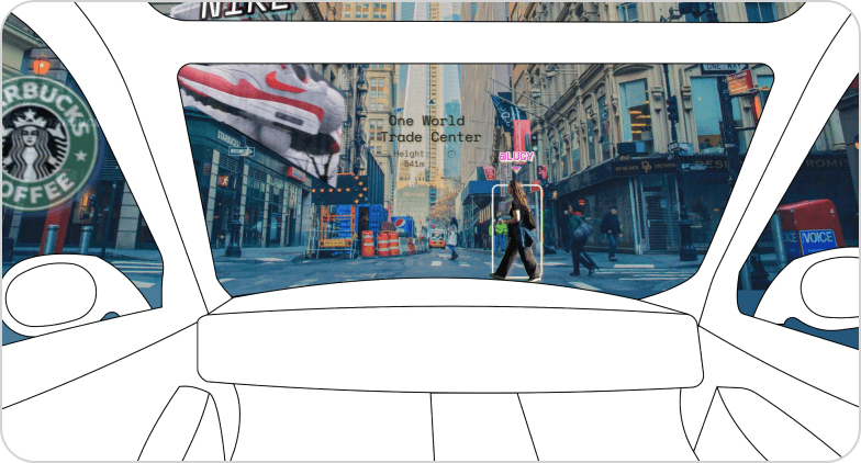 Low fidelity mock-up of the in-car passenger interface, screen two